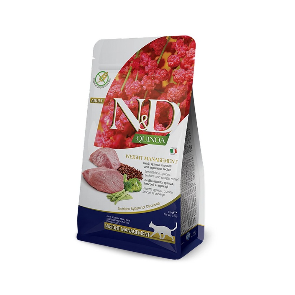 Farmina N&D cat QUINOA (GF) adult, weight managment, lamb 1,5 kg